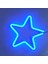 Neon Işıklı Yıldız Yılbaşı Süsü 220V Mavi 55 cm 1