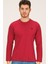 T8588 Dewberry Bisiklet Yaka ErkekSweatshirt-Bordo 1