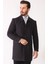 PLT8364 Dewberry Erkek Palto-Ekose-Bordo 4