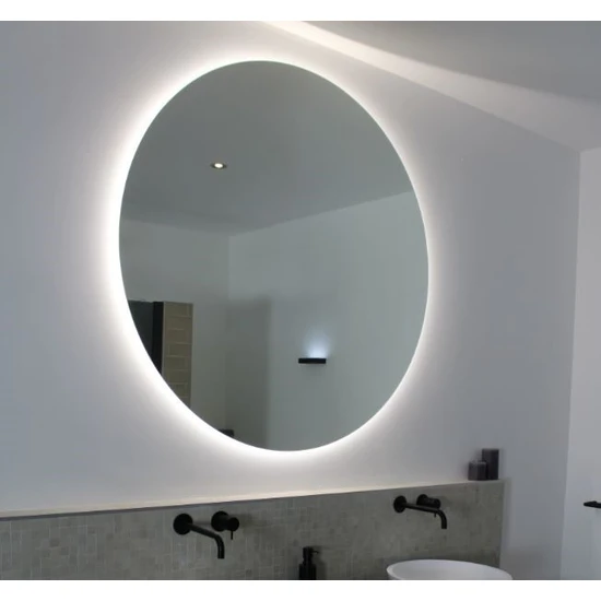 Mirror Land 80 cm Çapında Beyaz LED Işıklı Dekoratif Ayna