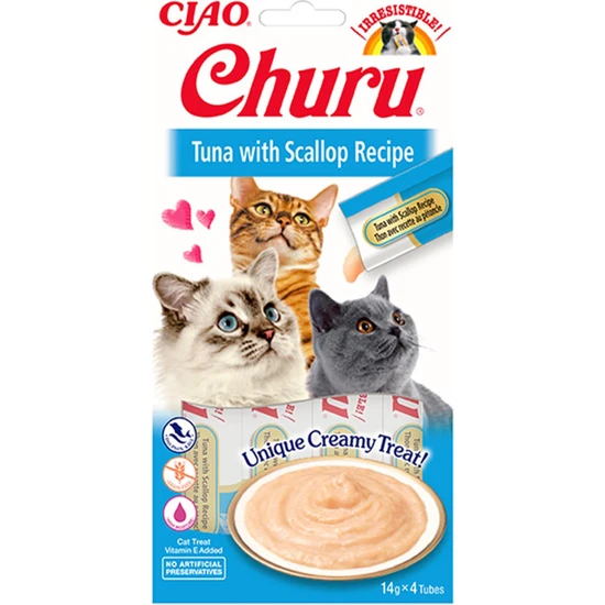 Ciao Churu Püre Ton & Taraklı Kedi Maması 4 x 14 gr