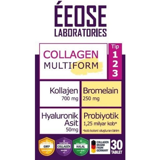 Eeose Collagen Multıform Bromelain 30 Tablet Fiyatı