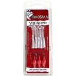 Osaka V8 Jig Series Pearl Red Head Silikon Yem 8cm 5.5gr Ağırlık ile Ultra Gerçekçi Suni Yem