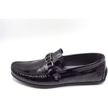 Güvener Büyük Numara Siyah Rugan AU247 Erkek Babet