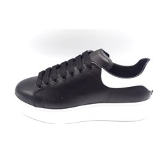 King Shoes Büyük Numara Spor Erkek Ayakkabı EKS425 Siyah Beyaz