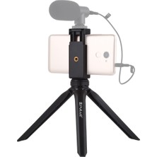 Puluzpuluz Cep Mini Plastik Tripod Montajı Telefon Kelepçeli Siyah (Yurt Dışından)