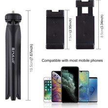 Puluzpuluz Cep Mini Plastik Tripod Montajı Telefon Kelepçeli Siyah (Yurt Dışından)