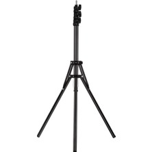 Puluzpuluz Ters Katlanabilir 4 Bölmeli 1.8M Yükseklik Tripod Montajı Siyah (Yurt Dışından)