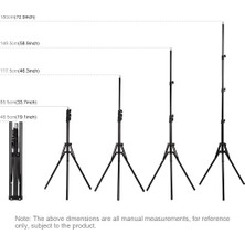 Puluzpuluz Ters Katlanabilir 4 Bölmeli 1.8M Yükseklik Tripod Montajı Siyah (Yurt Dışından)