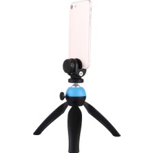 Puluzpuluz Telefon Kelepçeli Cep Mini Tripod Montajı Mavi (Yurt Dışından)