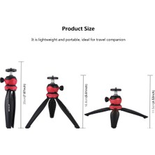 Puluzpuluz 20 Cm Cep Plastik Tripod Montajı Kırmızı (Yurt Dışından)