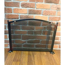 Sandıktan Al Çiçek Ayaklı Şık Şömine Siperlik , Çiçekli Siperlik , Dekoratif Şömine Aksesuarı