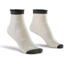 Bonny Silver Koku Yapmayan Duckly Soket Kadın Siyah Gümüş Çorap