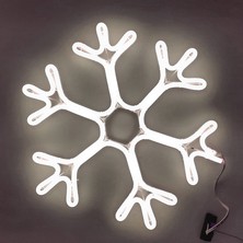 Sunlight Neon Işıklı Kar Tanesi Yılbaşı Süsü 220V Beyaz 50 cm