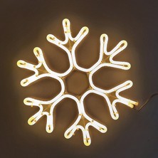 Sunlight Neon Işıklı Kar Tanesi Yılbaşı Süsü 220V Gün Işığı 50 cm