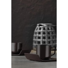 Kütahya Porselen Despina 4 Parça 2 Kişilik Kahve Takımı Siyah