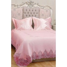 Evlen Home Collection Mihrimah %100 Pamuk Pike Takımı (6 Parça) Pudra