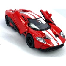 Oyuncak Çek Bırak Metal Araba 2017 Ford Gt (Şeritli) (13CM)