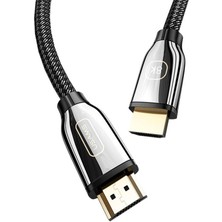 Usams US-SJ497 Örgülü 2m 8k Ultra Hd, HDMI To HDMI 2.1 Altın Kaplama HDMI Kablo