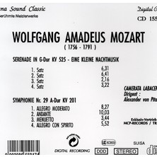 Tuna Müzik CD - Wolfgang Amadeus Mozart-eine Kleine Nachtmusik