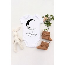 Tılsım Store Unisex Bebek Happy Baskılı Body Zıbın
