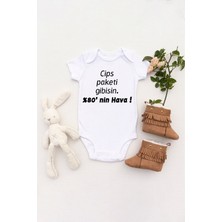 Tılsım Store Unisex Bebek Cips Paketi Gibisin %80'nin Hava Baskılı Body Zıbın