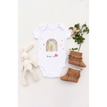 Tılsım Store Unisex Bebek Kiss Me Baskılı Body Zıbın