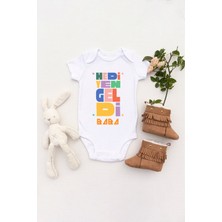 Tılsım Store Unisex Bebek Hediyen Geldi Baba Baskılı Body Zıbın