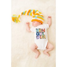 Tılsım Store Unisex Bebek Ben Geldim Baskılı Body Zıbın
