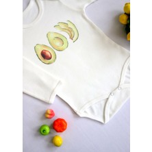 Tılsım Store Unisex Bebek Avokado Baskılı Body Zıbın