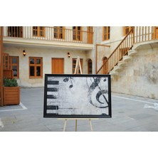 Maggie Art Piano Black Metaframe Tablo