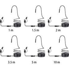 Deweiqi 3'ü 1 Arada USB Endoskop, Endüstriyel Hd Kameralar Için C Tipi Muayene Kamerası Endoskop, IP67 LED Işıklı Yılan Kamera 10M  (Yurt Dışından)