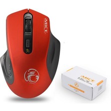 Valkyrie Imice 2000DPI Kablosuz Sessiz Silent Mouse Kırmızı