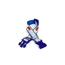 Doggie Desenli Süslü Dokuma Köpek Boyun Tasması 1,5 x 25-40 cm Mavi