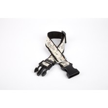 Doggie Desenli Süslü Dokuma Köpek Boyun Tasması 1,5 x 25-40 cm Siyah