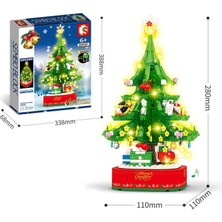 Jiaqi LEGO Noel Hafif Müzik Noel Ağacı Müzik Kutusu 486 Parça (Yurt Dışından)