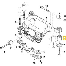 Heropar Bmw E46 X3 ve Z4 Uyumlu Febi Arka Travers Takozu 33316770781