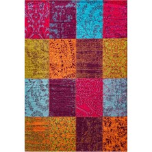 Voyage Rugs Jasmine Orange Patchwork Dokuma Kilim Çok Renkli Kaymaz