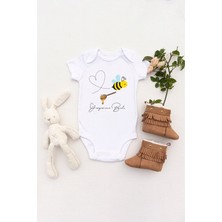 Tuğba Baby Unisex Bebek Yengesinin Balı Baskılı Body Zıbın