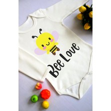 Tuğba Baby Unisex Bebek Bee Love Baskılı Body Zıbın