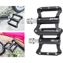 Bisiklet Düz Pedallar Dağ Yol Bisikleti Platformu Pedalları Rulman 9/16 '' Siyah