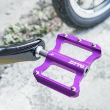 Bisiklet Düz Pedallar Dağ Yol Bisikleti Platformu Pedallar Rulman 9/16 '' Mor