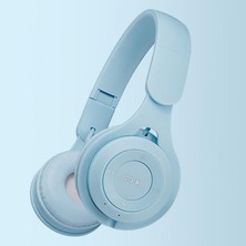 Kablosuz Diş Kulaklık Üzerinde Kulak Katlanır Yumuşak Earmuffs Pc Telefon Mavi Için