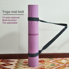 Strade Store Pamuk Yoga Mat Kayış Pilates Mat Taşıyıcı Spor Sıkı Döngü Siyah