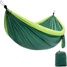 Taşınabilir Bearable 400 kg Polyester Açık Kamp Hamak Asılı Salıncak Koyu Koyu Yeşil