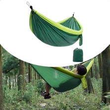 Taşınabilir Bearable 400 kg Polyester Açık Kamp Hamak Asılı Salıncak Koyu Koyu Yeşil