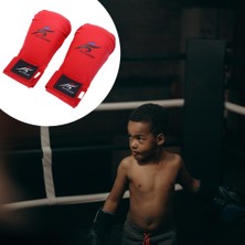 Çocuklar Boks Mma Eldivenleri Griş Yapma Çantası Eğitim Antrenman Kırmızı L