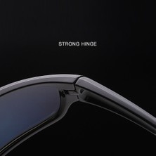 Dolity Trendy Açık Spor Polarize Güneş Gözlüğü Gözlük, Anti-Darbeli Yarış Sürme Motosiklet Gözlük Uv-Goggles - Siyah  (Yurt Dışından)