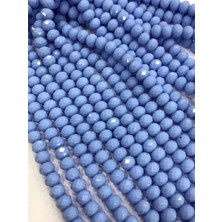 Livza Bijuteri  kristal Boncuk , Mavi Renk Kristal Boncuk Dizisi, mm Yuvarlak 40CM Dizi