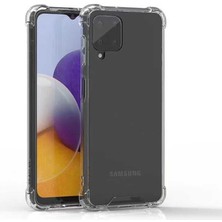 Kzy Samsung Galaxy M32 Kapak Şeffaf Airbag Antishock Köşe Korumalı Silikon Kılıf